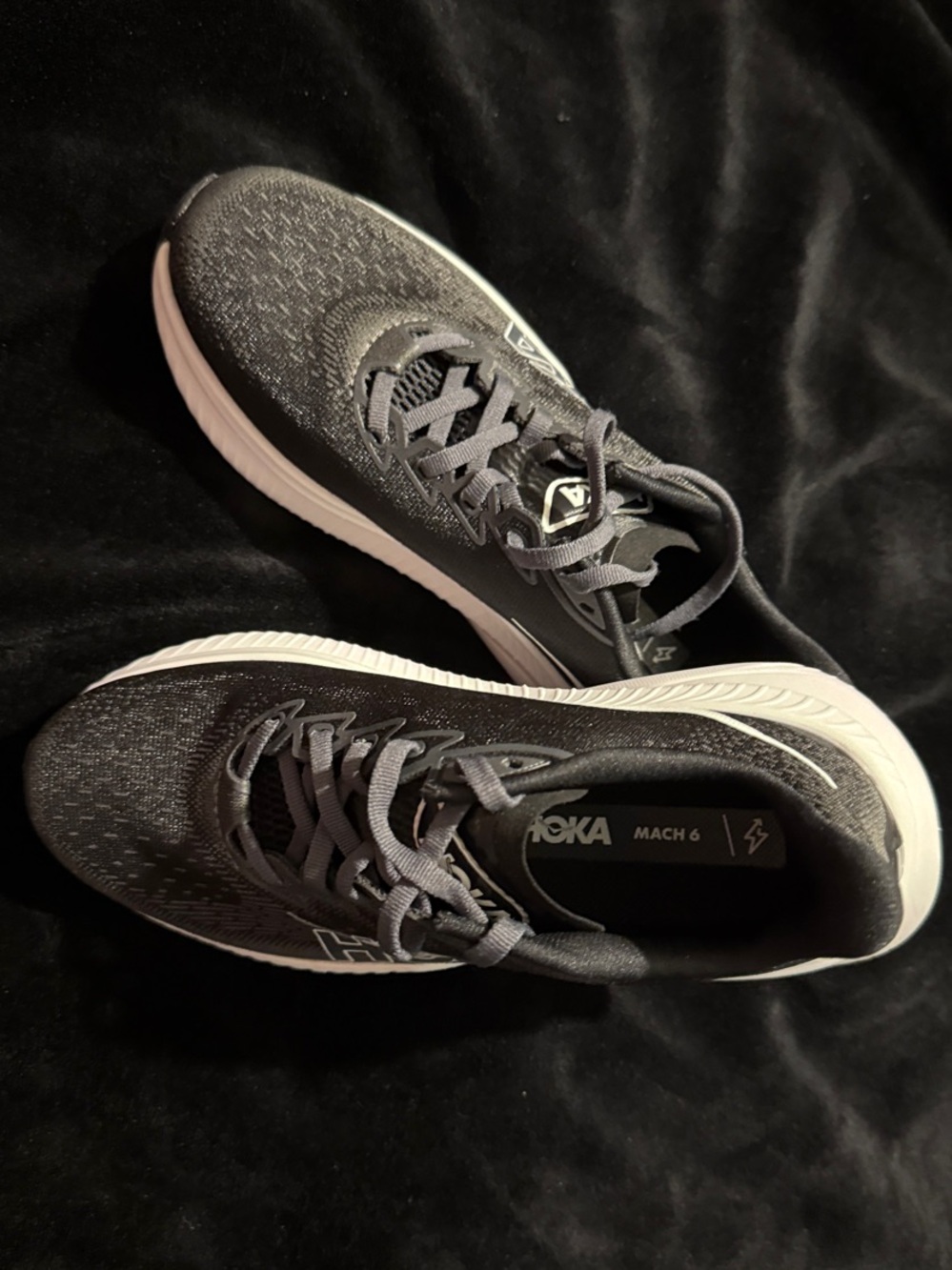 Hoka Mach 6 Running Shoes - Black/White - Picture 3 of 5